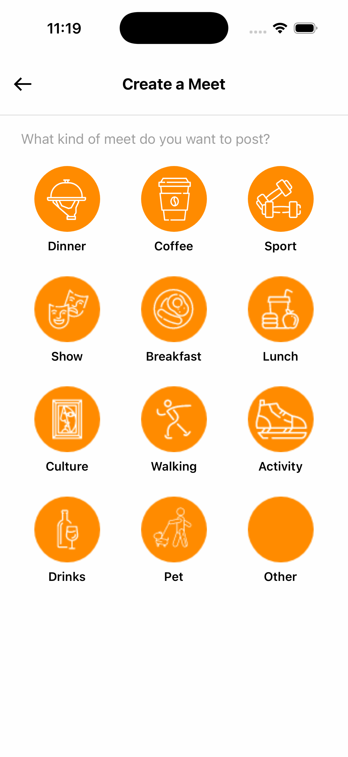 Create a meet in the Bleep app